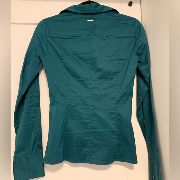 HUGO BOSS Women’s Fitted Dress Shirt – Teal - Picture 4 of 6